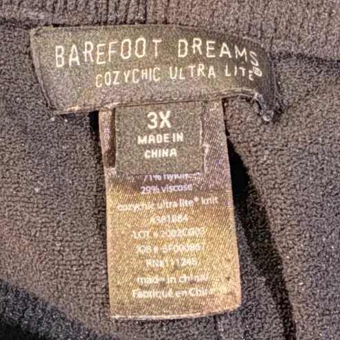 Barefoot Dreams CozyChic Ultra Lite Black Lounge Pants Joggers Women's 3X