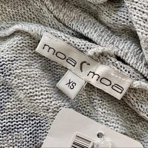 Moa Moa Womens USA Made Tribal Printed Lightweight Hooded Cardigan Sweater XS