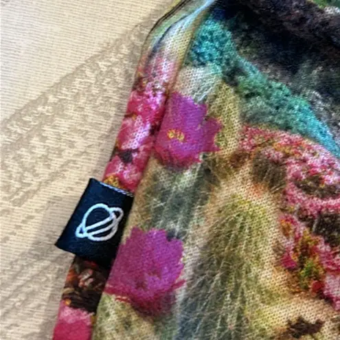 Terez Women’s Dessert Print Wide Leg Thick Band Grey Joggers