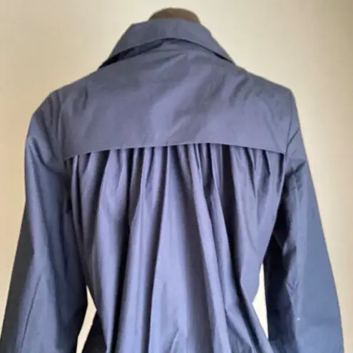 Mossimo sz M navy 100% cotton double breasted long trench coat Blue Size M