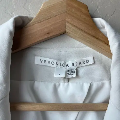 Veronica Beard Scuba Iconic Blazer Schoolboy Dickey Blazer Jacket White Size 8