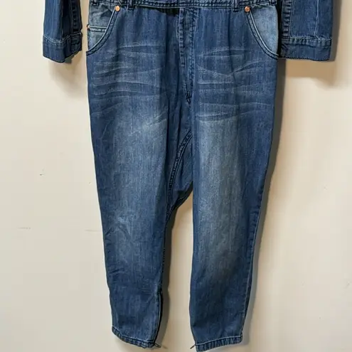 One Teaspoon  X Urban Outfitters Denim Utility Jumpsuit Blue X-Small