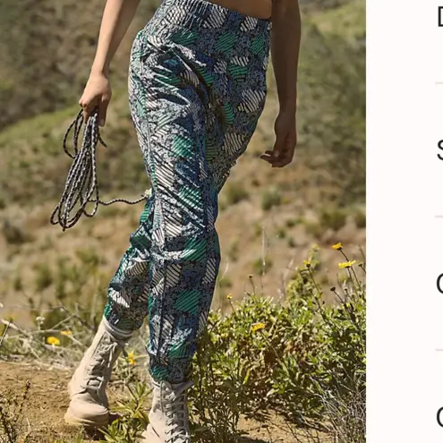 FP Movement by Free People The Way Home Printed Joggers in sz xs NWT Blue