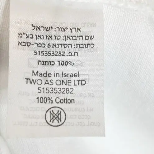 Sabina Musayev McKenna Mini Skirt High Rise Denim White Women’s Size S