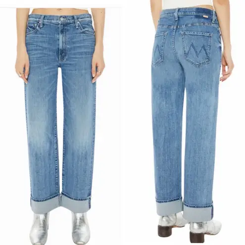 NWT Mother Superior The Dodge Flood Cuff Denim Jean in Toil and Trouble Size 30 Blue - Image 2