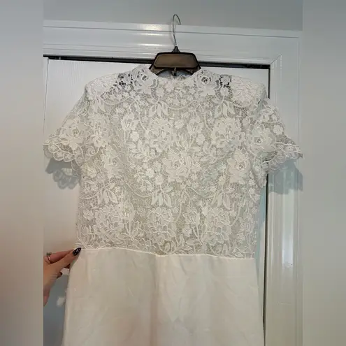 Nadine Merabi Hattie White Jumpsuit Size XL