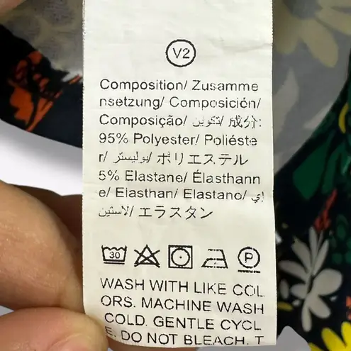 Emery Rose XS Open Cardigan Black Floral Colorful Top Formal Party Cropped Black