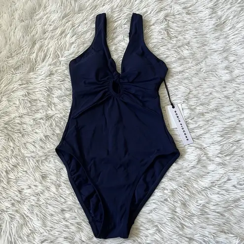 Robin Piccone Ava Plunge One-Piece swimsuit in Navy blue size 2