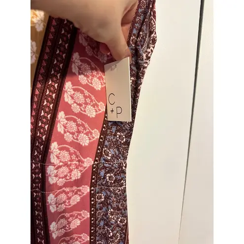 Cactus‎ & Pear mixed stripe faux patchwork stretchy dress NEW L Pink Size L - Image 7