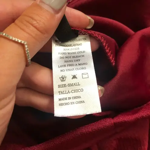 Small [New Kathy] Maroon Circle Skirt Red