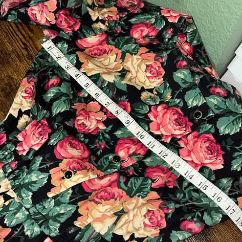 Vintage Floral Dress Rose Garden Print