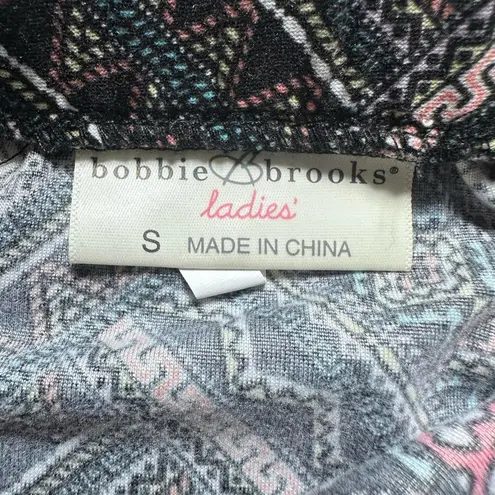 Women Bobbie Brooks Multicolor Geometric Maxi Long Skirt Small NEW Black