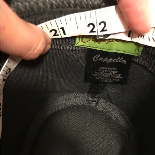 Cappello Spike Studded 100% Woven Paper Fedora Hat in black size S/M