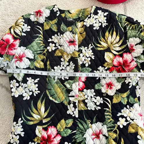 Handmade Quilted Floral Jacket Vera Bradley Style Print With Vibrant Colors & Bu