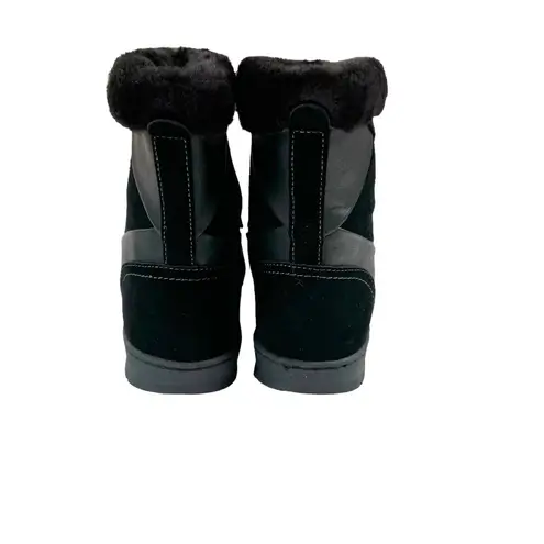 Earth Origins Willa Comfort Faux Fur Lined Bootie Winter Boot Black Size 7