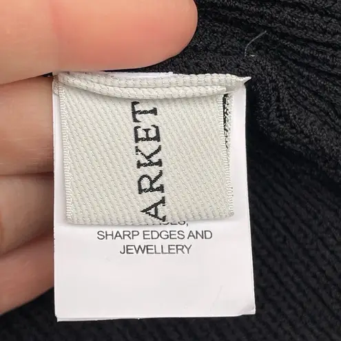 PIXIE MARKET CHIARA KNIT BUSTIER TOP IN BLACK SIZE MEDIUM