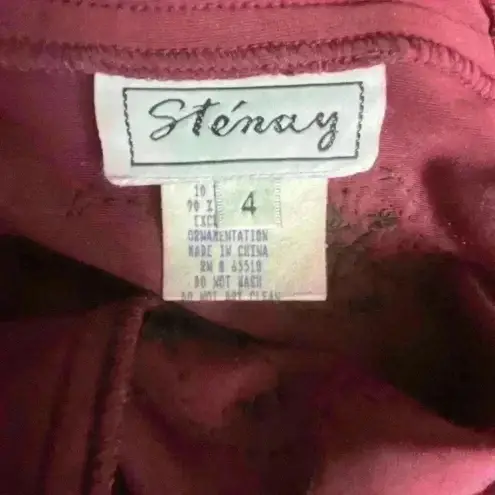 Deep maroon / black beaded Homecoming maxi dress with cross cross back; size 4 Purple