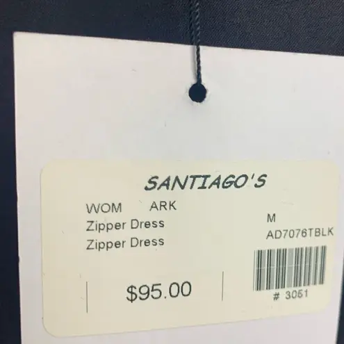 Aryn K . Women's Black Ark Zipper Dress M