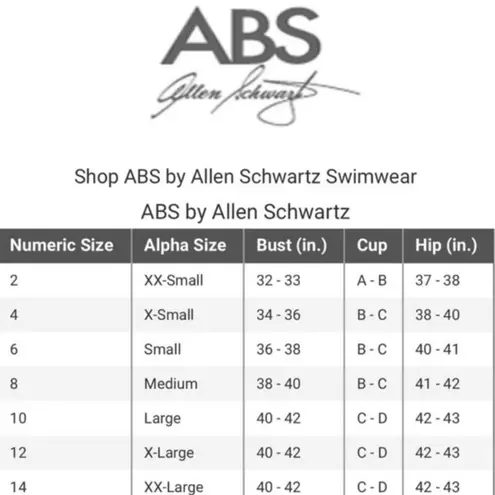 ABS Allen Schwartz Paisley Bikini Top NEW size 8