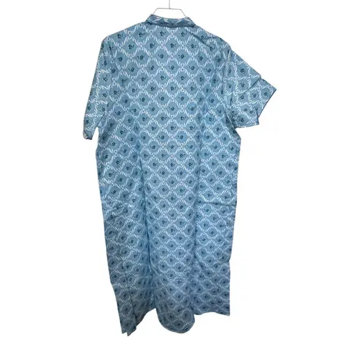 VTG Nightgown Medium Cotton Suede Flannel Sanforized Lowenstein Pajamas Night