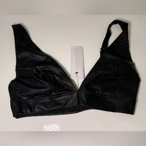Naked Wardrobe 🖤 Faux leather bra top | XS | NWT
