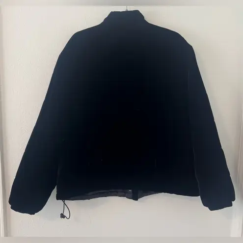 Lauren Ralph Lauren Vintage Black Velvet Jacket Rayon Silk Dark Academia Large