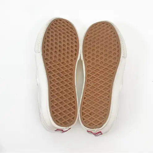 Vans  x Karin Rozunko White Patent Leather Platform Slip On Sneakers Size 7.5