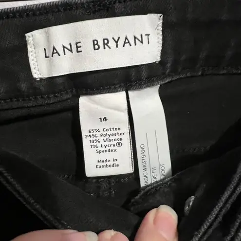 Lane Bryant  Black Wide Leg Denim