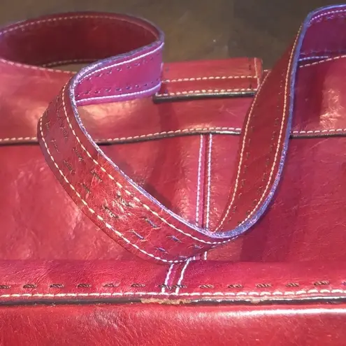 Fossil  Brand Deep Red Burgundy Classic Shoulder Bag Purse Handbag thumbnail 6