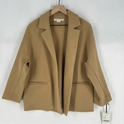 WORTH New York Camel Wool Blend Dolman Sleeve Open Front Blazer NWT Size XS Tan