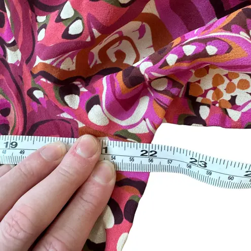 Johnny Was Silk Shirt Pink Floral