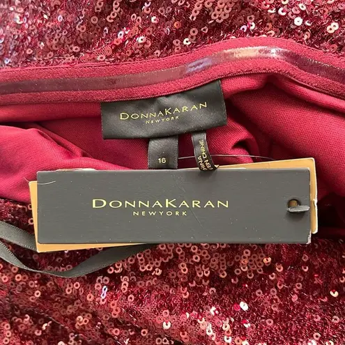 Donna Karan New York Social Occasion Asymmetric Sequined Gown, Size 16 NEW $595