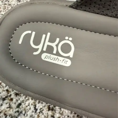 Ryka Women's Slide Sandals Charcoal Gray Size 11M Casual Slip On