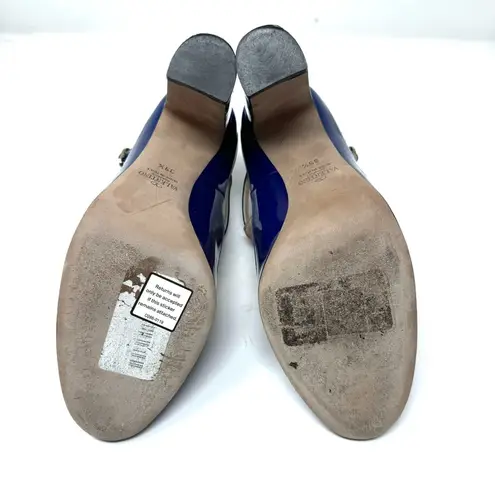 Valentino Garavani leather & velvet heeled booties, made it Italy, size 39.5