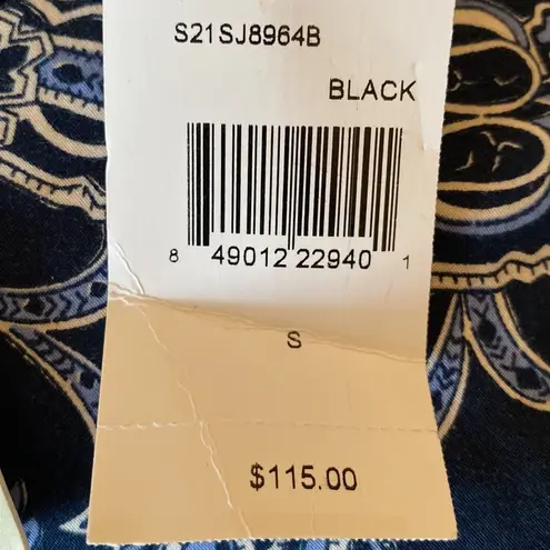 Pam & Gela Bandana Print Ruched T Shirt S NWT