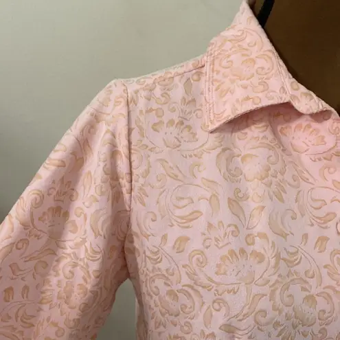 STO Susquehanna Trail Outfitters faux suede pink floral print western shirt sz S