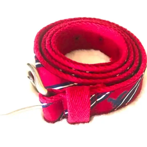 American Eagle Vintage Red Nautical Belt Americans Eagle Outfitters with Silver D ring