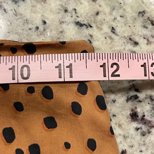 Marine layer Zaria Midi Slip Skirt Abstract Cheetah Print Tan Black Size 0