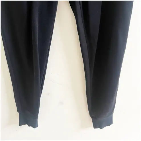 James Perse Women's Joggers Cotton Pants Black Ankle Cuffs Pockets Size 1