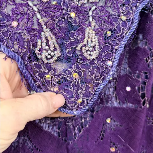 Martin McCrea Purple and Pink Quinceanera Princess Prom Dress HEAVY 6/8 Size M