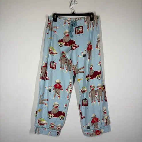 Nick & Nora Sock Monkey Pajama Set Size Small