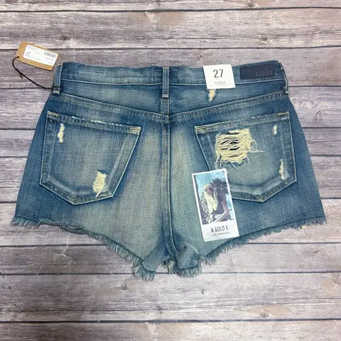 AGOLDE  Parker Vintage Cut Off Distressed Button Fly Maurice Yellow Cast Jean 27