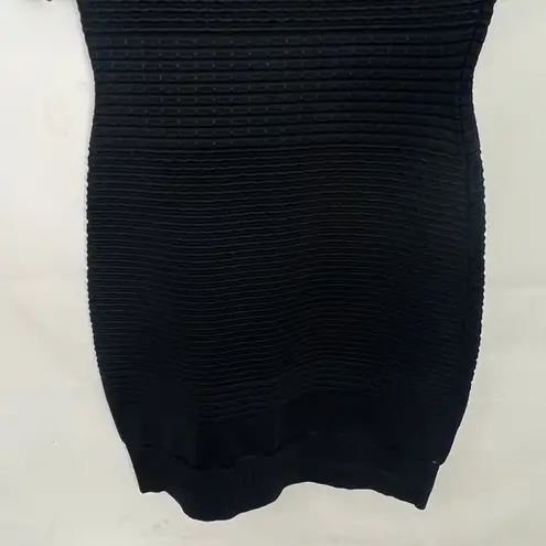 Jason Wu Grey Pullover Black Short Sleeve Bodycon Black Knit Dress Size Small