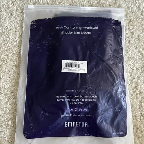 NWT Empetua Shapermint Black Fresh Control High Waisted Shaper Bike Shorts Med