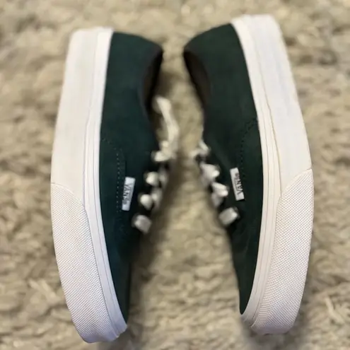 Vans  Green Shoes Authentic Suede Lace Up Size W-5 M-3.5