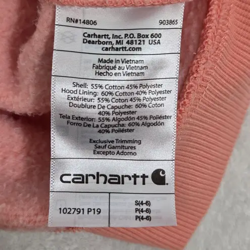 Carhartt  Relaxed Fit‎ Peach Hoodie with Logo Size S