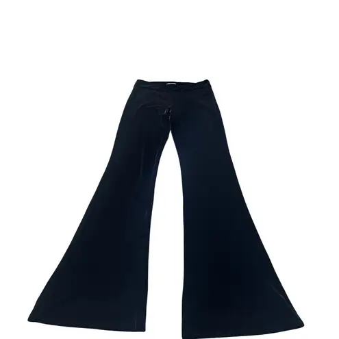 Avenue Montaigne Bellini Black Velvet Flare pants Sz 4 Pull On Minimalist luxury