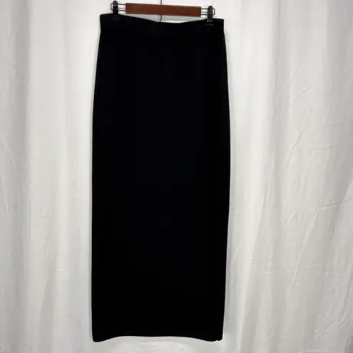 St. John Evening Women’s Black Wool Knit Column Maxi Skirt Size 12 Elegant Formal