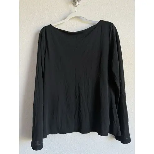 Spanx  Women's XL Black Bod A Bing Top Shapewear Boat Neck Long‎ Sleeve Stretch