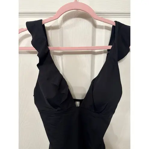 NWT SEA LEVEL Australia Eco Essentials Frill Black One Piece, sz US 6